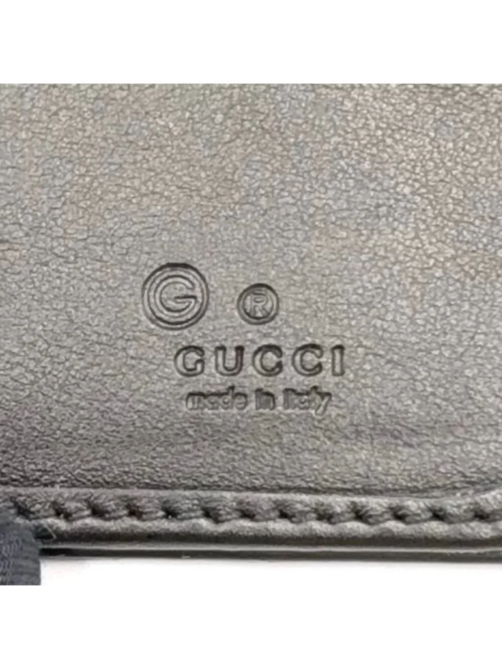 Gucci Micro Guccissima Leather Black Bifold Wallet